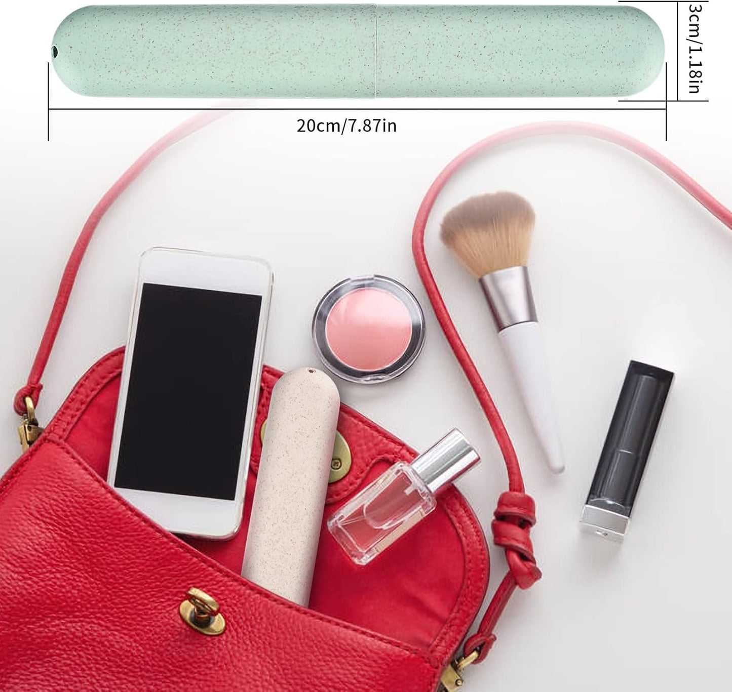 SKY-TOUCH 4PCS Travel Toothbrush Cases, Travel Toothbrush Cover Portable Replacement Toothbrush Holder for Hiking Camping Business Trip, 20x3cm