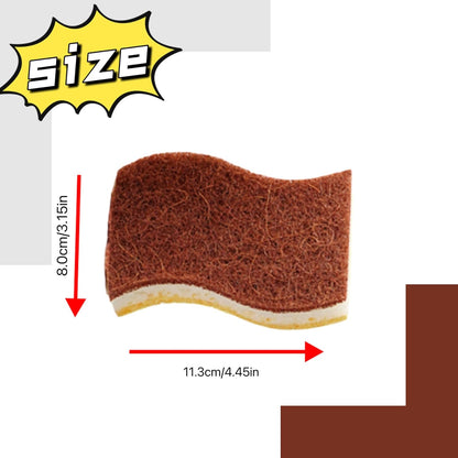 SKY-TOUCH 12 PACK Cleaning Sponges, Natural Jute Pulp & Coconut Fiber Scrubber Sponges for Dishwashing, Pot Scrubbing, and Kitchen Cleaning, Eco-Friendly, Durable, Multi-Purpose Sponges