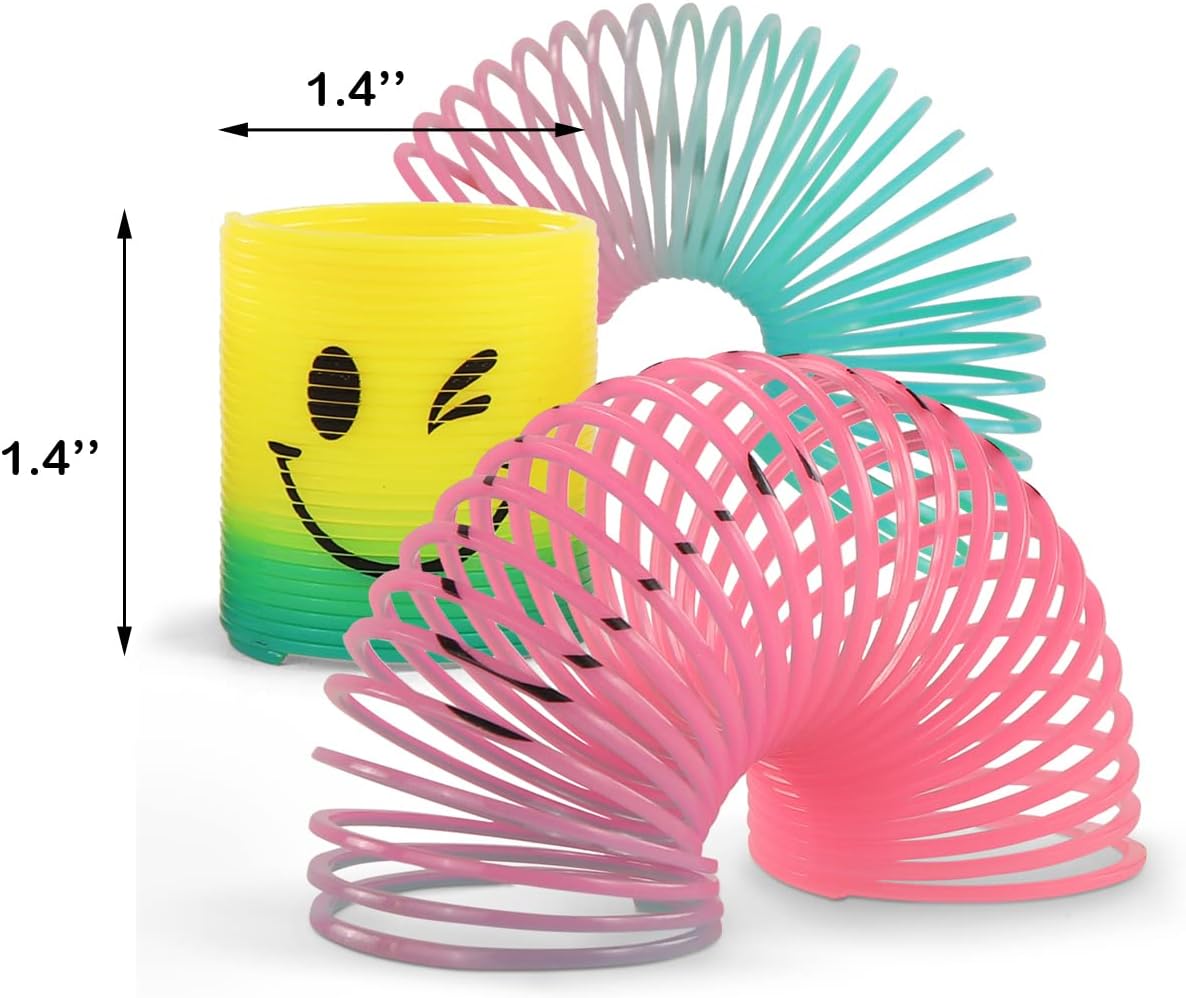 Compression Spring Fidget 30 Pack Spring Rainbow Magic Fidget Stress Coil Mini Springs Bulk Toys ...