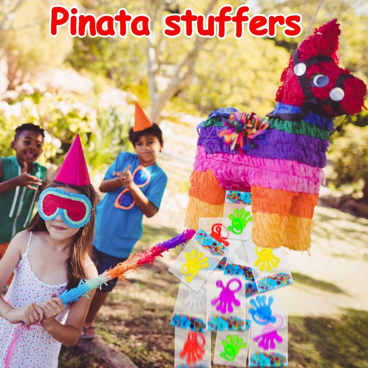 40 Pcs Sticky Hands For Kids Class Valentine Exchange Gift Stretchy Treasure Box Toy Classroom Prize Student Mini Toys Bulk Prize Fillers Slap Hand Party Favor Supplies Goodie Bag Stuffer Boy Girl