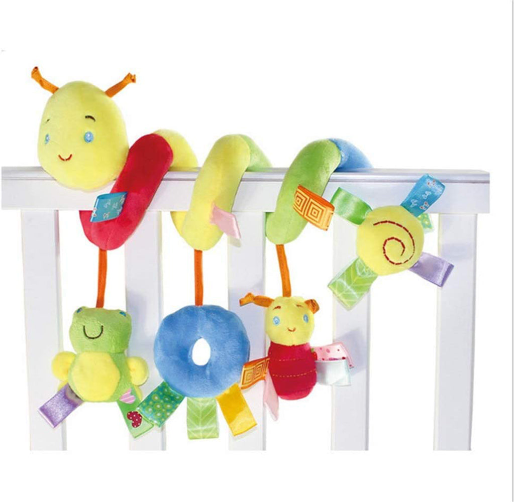 SKY-TOUCH Around The Bed Stroller Playing Toy Crib Lathe Hanging Baby Rattles，Mobile Baby Spiral Activity Hanging Toys, Stroller Toys Cart Seat Pram Toy,Baby Worm