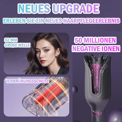 SKY-TOUCH Hair Automatic Curling Iron, LCD Ceramic Tourmaline Large Curls Automatic for Long Hair, 150-210°C Timer & Temperature Setting, Hair Curler Automatic, 4 temperature settings, 31.5x5.5cm