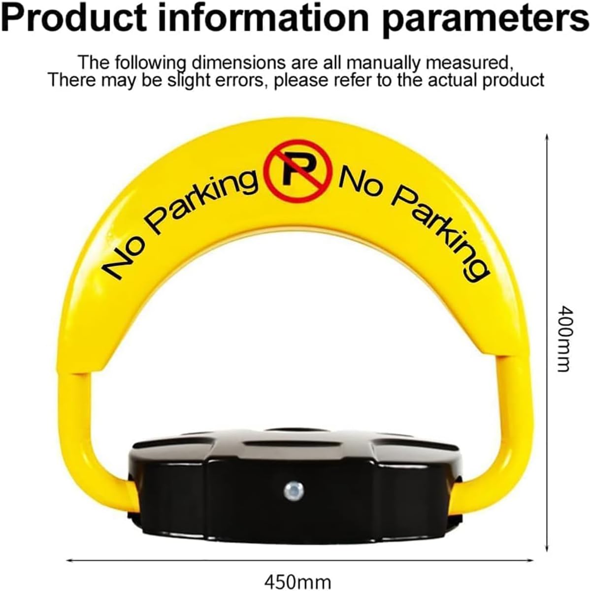 SKY-TOUCH Parking Lock, Remote Control Parking Lock, Parking Space lock, Folding Car Lock With Alarm Function, Suitable for Homes, Businesses, Offices, And Commercial Premises（Without Battery）