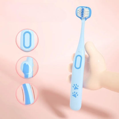 SKY-TOUCH Children's toothbrush set, Toddler toothbrush, Children's soft bristle toothbrush, Easy to hold, Three-sided brush head, Suitable for ϲhildren aged 2-8, （3 pack)