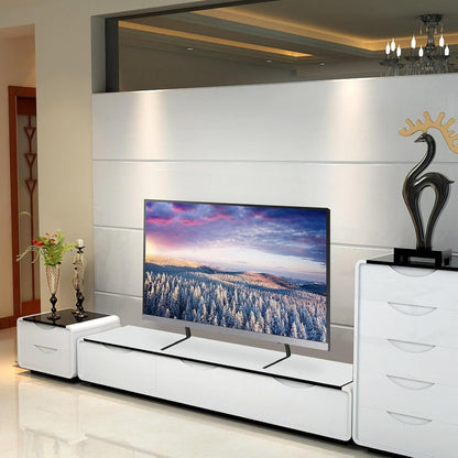 SKY-TOUCH Universal Tabletop TV Stand for 37-75" LCD LED Flat Screen TV Height Adjustable with VESA 200x200mm to 500x500mm Max Holds 55kg