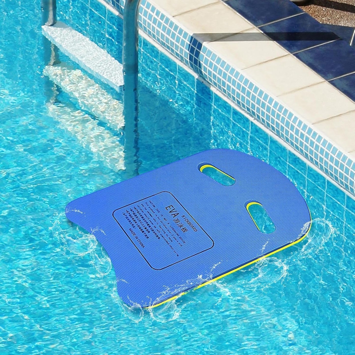 SKY-TOUCH Swimming Kickboard for Adults & Kids, Swimming Training Floaters, EVA Training Kick Board for Pool & Open Water, Durable & Lightweight(Blue&Yellow)