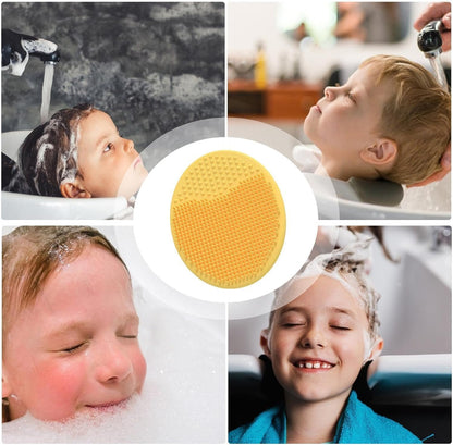 SKY-TOUCH 3PCS Silicone Baby Shampoo Brush, Gentle Scalp Comb for Cradle Cap, Soft Baby Hair Brush, Safe and Comfortable for Newborn Bathing