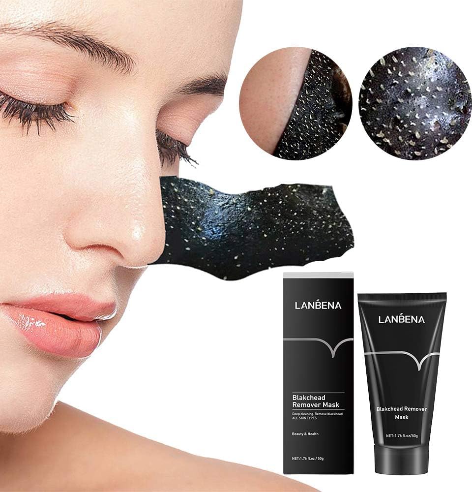 SKY-TOUCH Blackhead Removal Mask Peel Off Facial Black Mask, Purifying Bamboo Charcoal Nose Facial, Removes Blackheads Acne, Deep Pore Cleansing, Skin Brightening for All Skin Types of Men and Women