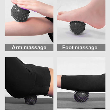 SKY-TOUCH 4-in-1 Roller Muscle Massage, Massage Ball, Yoga Column Massage Relax Ball Set, Foam Exercises and Roller Bag - Black