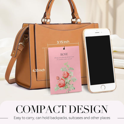 SKY-TOUCH Ocean Rose Lavender Vanilla Scented Sachets, 3 Boxes/12Pcs (4 Scents), Long-Lasting Air Freshener for Home & Office, Natural Deodorizer for Closet, Bathroom, Bedroom, 35 Days Fresh Scent