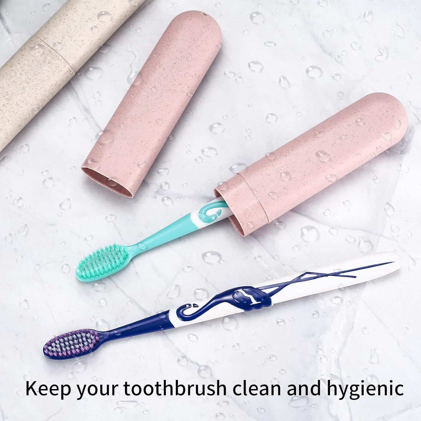 SKY-TOUCH 4PCS Travel Toothbrush Cases, Travel Toothbrush Cover Portable Replacement Toothbrush Holder for Hiking Camping Business Trip, 20x3cm