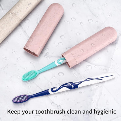 SKY-TOUCH 4PCS Travel Toothbrush Cases, Travel Toothbrush Cover Portable Replacement Toothbrush Holder for Hiking Camping Business Trip, 20x3cm