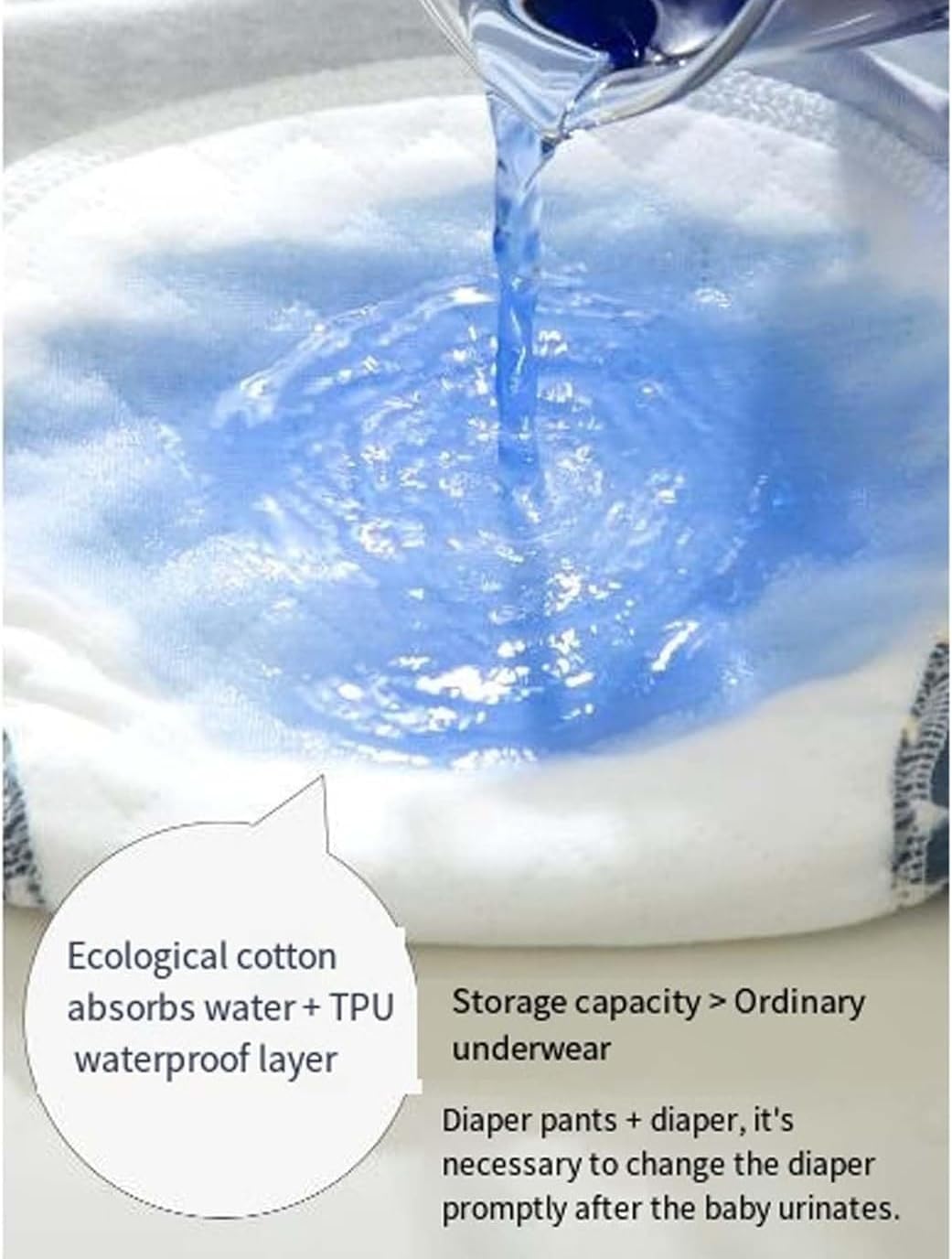 SKY-TOUCH 5PCS Baby Potty Training Pants Cotton, Soft Breathable Potty Training Underwear for 1-3 Years, Highly Absorbent Reusable Diapers for Baby Boys & Girls (M, Boy 8-13kg)