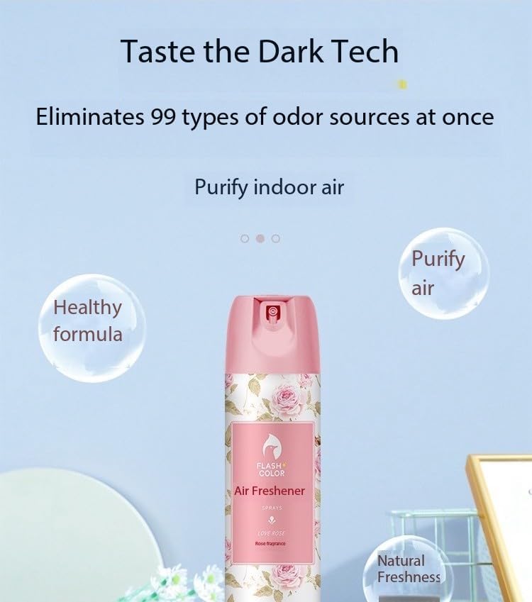 SKY-TOUCH Rose Blossom Air Freshener Spray 330ml - Long-Lasting Fragrance, Odor Neutralizer & Air Purifier for Home & Office