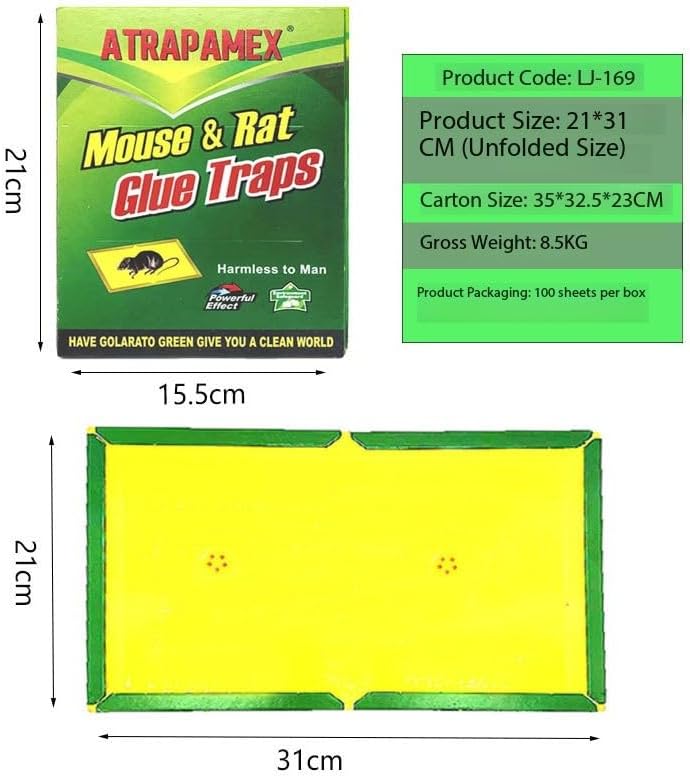 SKY-TOUCH 15pcs Mouse Glue Traps – Strong Adhesive Rodent Catcher, Powerful and Effective Mouse Sticky Boards for Home and Office Pest Control