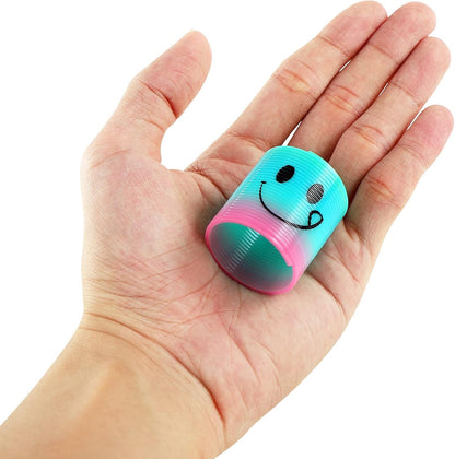 30 Pack Spring Rainbow Magic Fidget Stress Coil Mini Springs Bulk Toys For Party Favor Carnival Prize Birthday Goodie Bag Stuffers For Kids Boys Girls