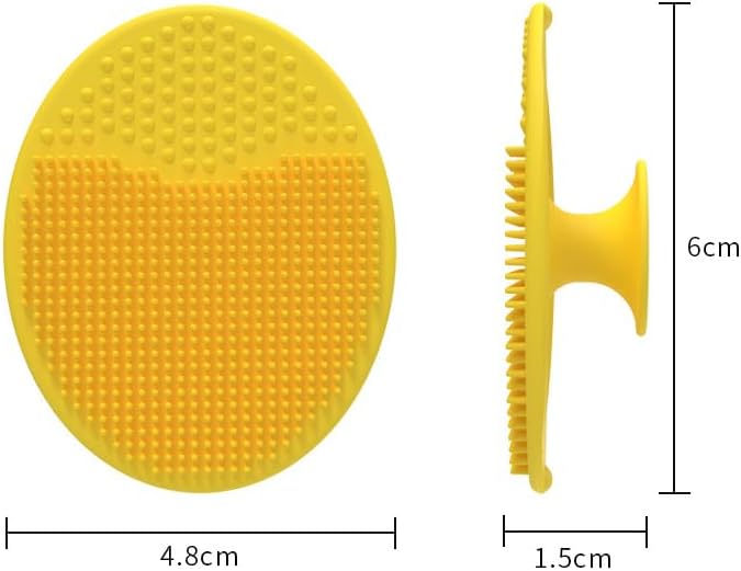 SKY-TOUCH 3PCS Silicone Baby Shampoo Brush, Gentle Scalp Comb for Cradle Cap, Soft Baby Hair Brush, Safe and Comfortable for Newborn Bathing