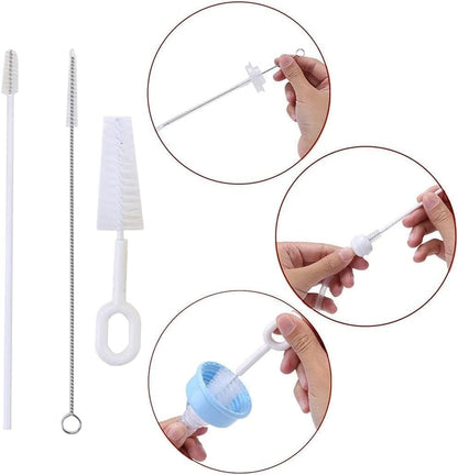 SKY-TOUCH 6 PACK Baby Bottle Cleaning Brushes Set, Includes Nipple Cleaner & Long Handle for Narrow Neck Glass Bottles, Water Bottle & Straw Cleaner, Multicolor