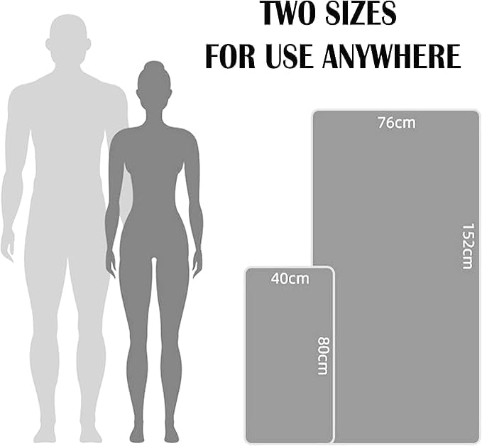 SKY-TOUCH 2 Pack Quick Drying Gym Towel with Carry Bag, Soft Microfiber Lightweight Sport Sweat Towel, Perfect for Beach Gym Yoga Pool Travel Camping Sports Swim, 2 SIZE - 60x124 & 40x60cm