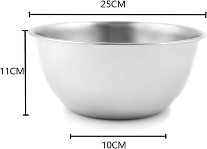 SKY-TOUCH 2.5L Stainless Steel Mixing Bowl : Eco Friendly Reusable Meal Prep Food Storage Organizers with Graduations Dishwasher-Safe for Cooking Baking Marinating Serving Food Salad