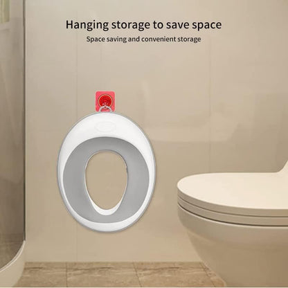 SKY-TOUCH Potty Training Toilet Seat, Toddler Kids Toilet Trainer Ring Potty With Soft Seat Cushion, Splash Guard, Secure Anti-Slip Toddler Toilet Seat, Washable - White, 38x31x9cm