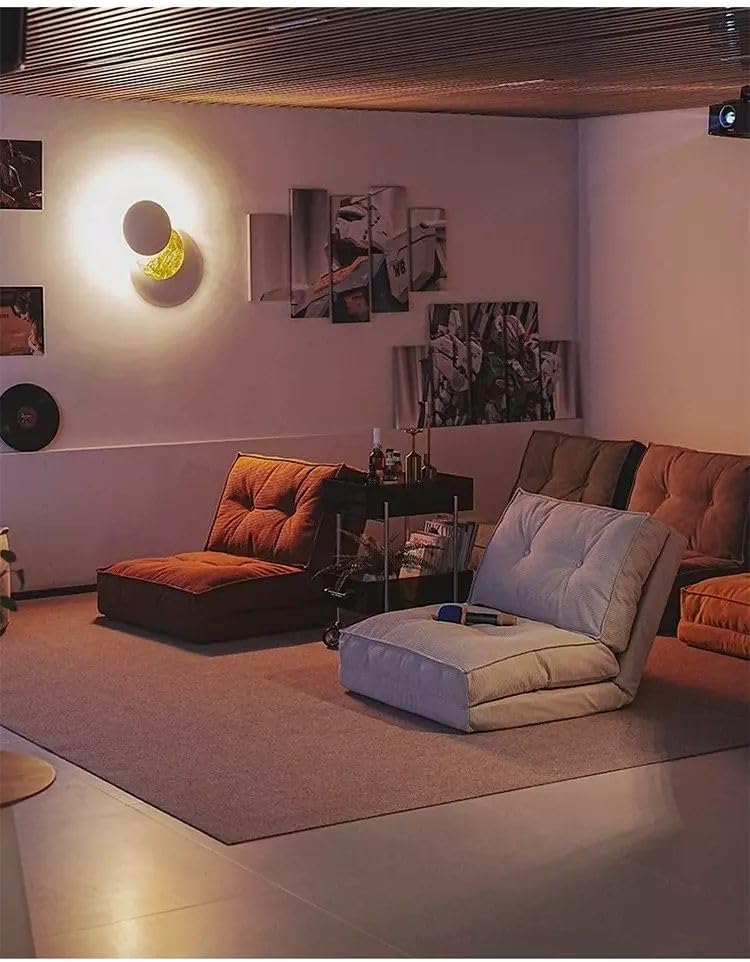 SKY-TOUCH Folding Sofa Bed, 3 in 1 Mattress Sofa Bed for Backrest Chair/Backrest Sofa, Detachable And Washable, Multi-Function Folding Couch Bed for Dorm/Bedroom/Office, Brown, 224x89x8.5cm