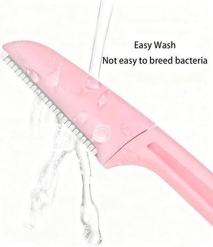 SKY- TOUCH 4Pcs Foldable Eyebrow Trimmer Set, Portable And Gentle Hair Removal Tool, Stainless Steel Shaver for Facial Hair, Hand/Foot, And Body Hair Removal