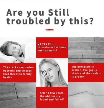 SKY-TOUCH Tile Grout Sealant 2 pcs,150ml White Tile Gap Repair Filler for Bathroom&Kitchen, Waterproof Anti-Mold Tile Gap Filler, Wall & Floor Crack Repair Adhesive-with Seam Ball & Scraper