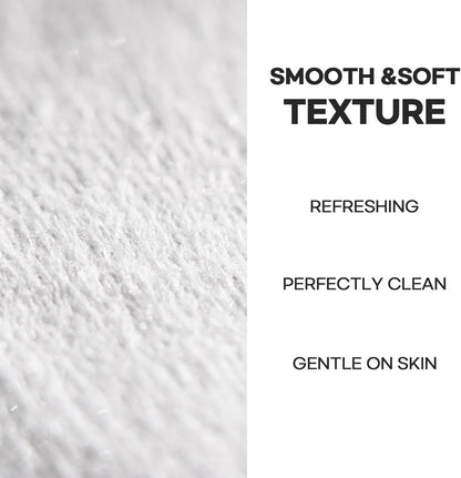 SKY-TOUCH Makeup remover wipes, gentle facial wipes, cleansing wipes, suitable for normal skin type, immediately remove cosmetics and impurities Alcohol Free, 60 Wipes（6 pack）