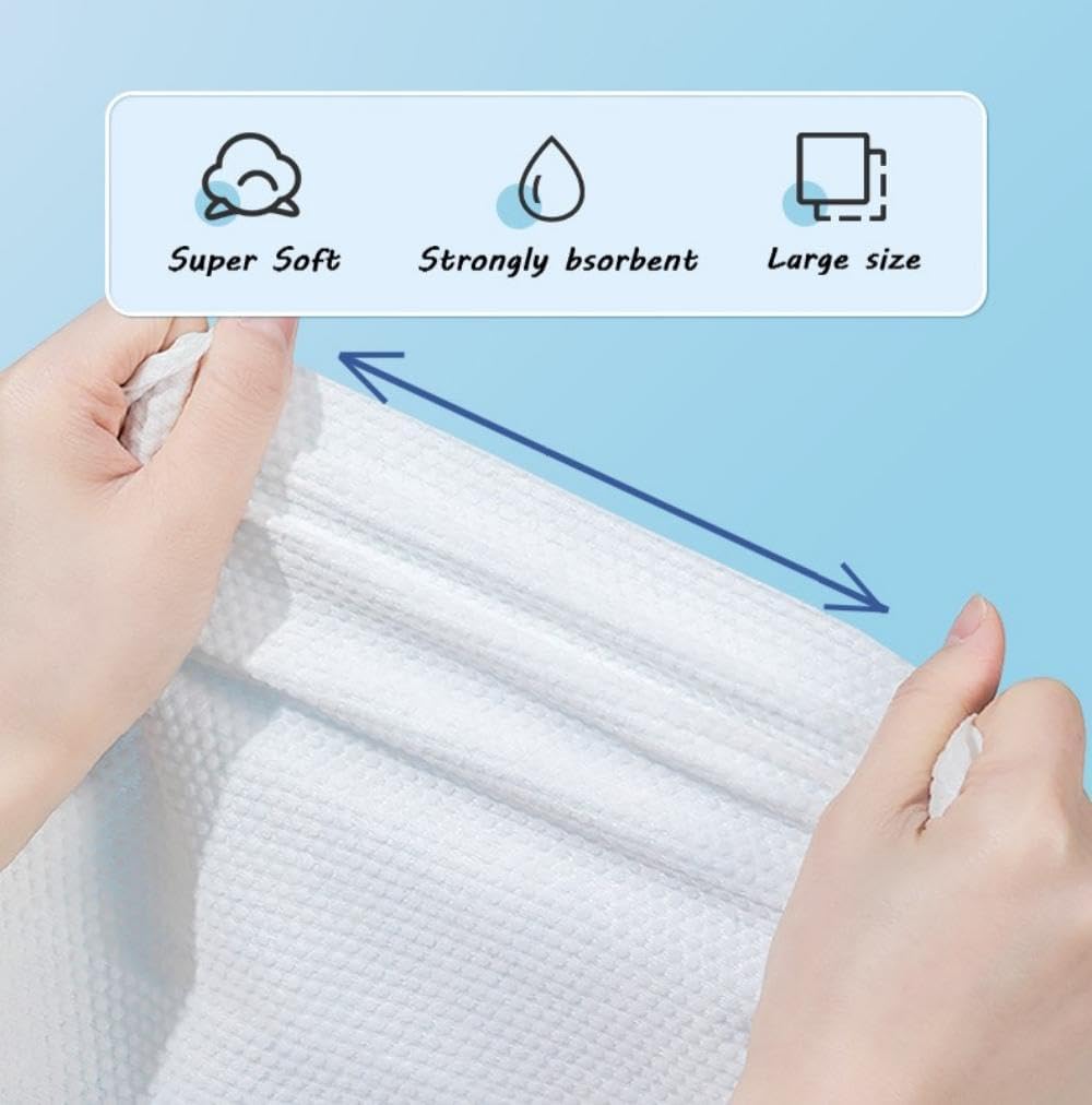 SKY-TOUCH 5Pcs Large Compressed Disposable Bath Towels, 70x140cm Portable Single-Use Towels, Soft and Absorbent Travel Towels for Camping, Hotel, Beach, Gym, and Outdoor Use(Pink)