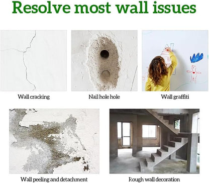 SKY-TOUCH Wall Repair Paste Kit – 250g White Spackle for Cracks & Holes, Fast-Drying, Odorless Putty With Scraper, Sandpaper & Gloves for Smooth Interior Wall Finish