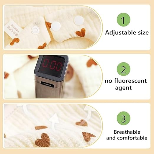 SKY-TOUCH Muslin Baby Drooling Bibs 5/10 Pack, 100% Cotton Soft Absorbent Bandana Drool Bibs with Adjustable Snaps Cotton for Teething and Drooling Unisex Baby