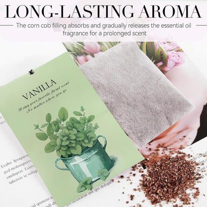 SKY-TOUCH Ocean Rose Lavender Vanilla Scented Sachets, 3 Boxes/12Pcs (4 Scents), Long-Lasting Air Freshener for Home & Office, Natural Deodorizer for Closet, Bathroom, Bedroom, 35 Days Fresh Scent