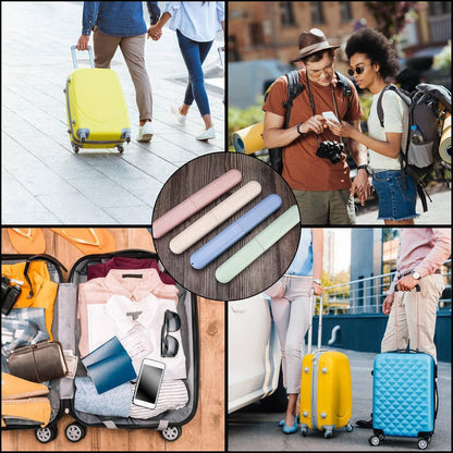SKY-TOUCH 4PCS Travel Toothbrush Cases, Travel Toothbrush Cover Portable Replacement Toothbrush Holder for Hiking Camping Business Trip, 20x3cm