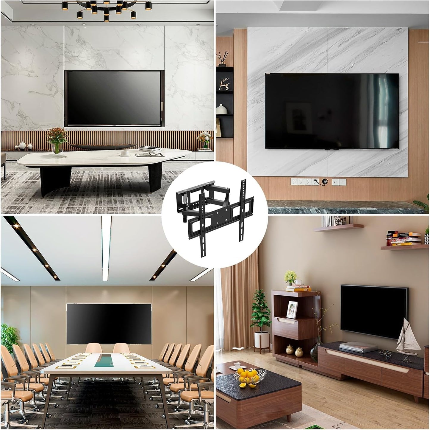 SKY-TOUH TV Wall Mount Stand for 26-55 Flat Screen/LED/4K TVs, Full Motion TV Mount with Swivel and Tilt Articulating Dual Arms, Max VESA 400x400mm, Holds up 50KG