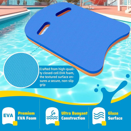 SKY-TOUCH Swimming Kickboard for Adults & Kids, Swimming Training Floaters, EVA Training Kick Board for Pool & Open Water, Durable & Lightweight(Blue&Yellow)