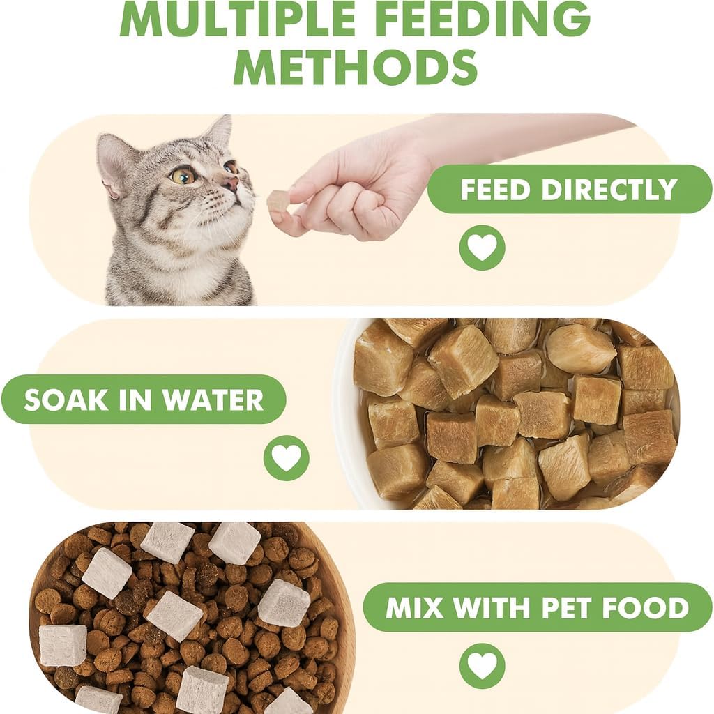 SKY-TOUCH Freeze Dried Dog and Cat Treats, 70g Resealable Value Pack, 100% Beef, Single Ingredient Natural Healthy Training Treats & Food Topper, High Protein Raw Pet Snacks, No Additives