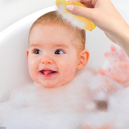 SKY-TOUCH 3PCS Silicone Baby Shampoo Brush, Gentle Scalp Comb for Cradle Cap, Soft Baby Hair Brush, Safe and Comfortable for Newborn Bathing