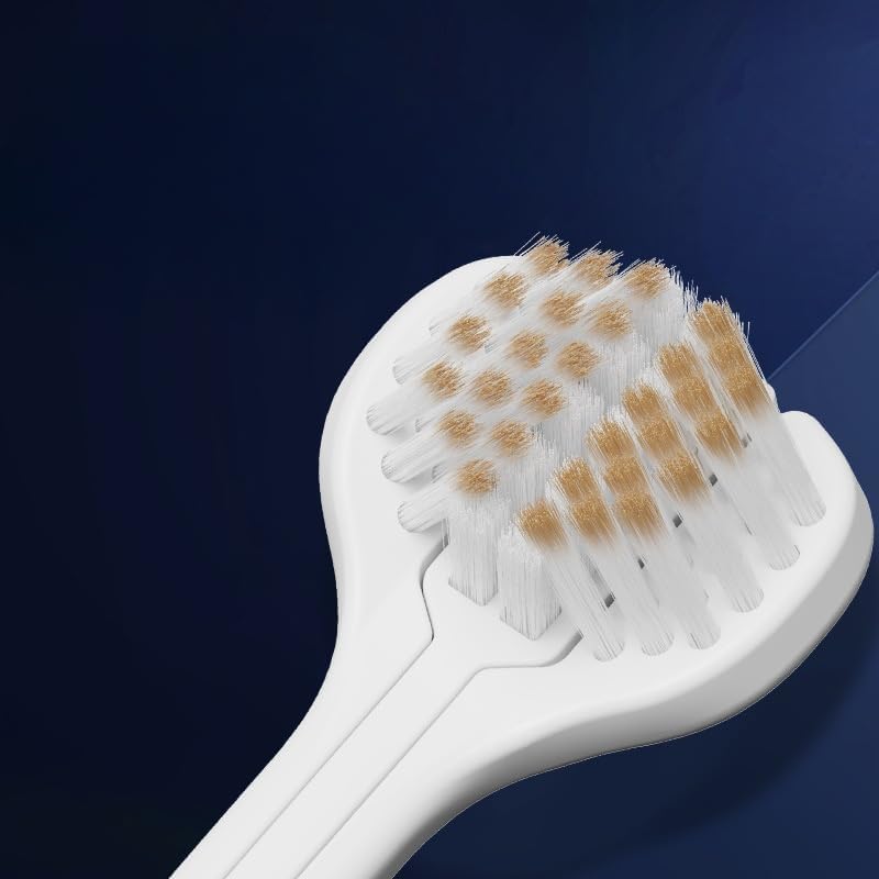 SKY-YOUCH Adult Soft Τoothbrush 6pcs, Medium Soft Τoothbrush, Three-sided Bristle Τoothbrush, Excellent Cleaning Effect, Convenient for Traveling, Suitable for Sensitive Teeth and Gum Recession