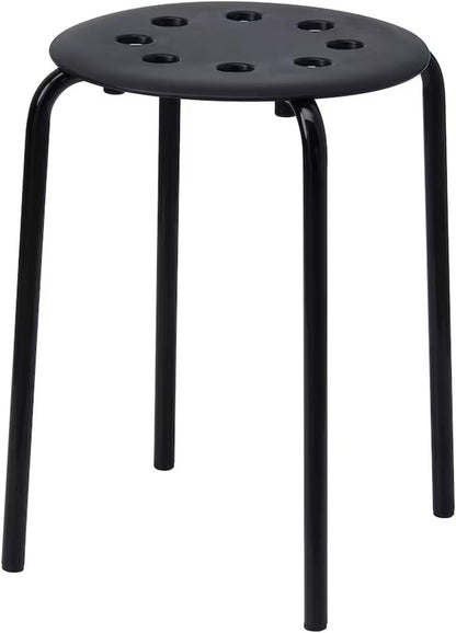 SKY-TOUCH 1pcs Stackable Marius Stool, Durable Plastic & Steel, Lightweight, Space-Saving, Anti-Slip Legs, Holds Up to 80kg, Ideal for Indoor/Outdoor Use–Home,Office,Bar,School,Lab(40x40x45cm)