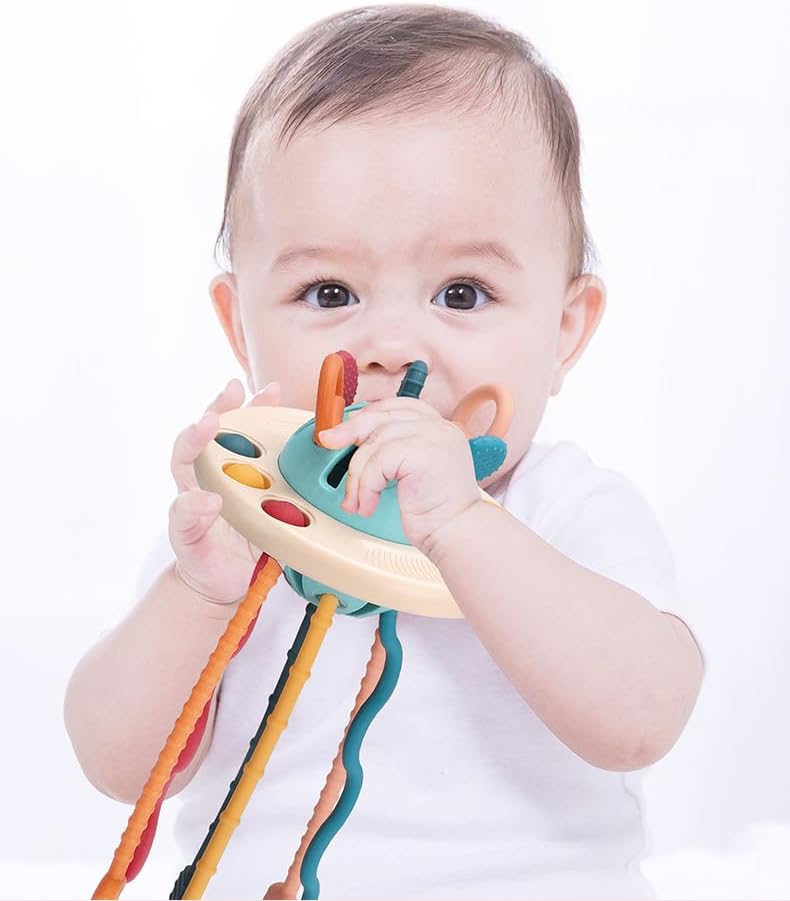 200pcs Baby Montessori Toys : Pull String Activity Toy Fine Motor Skills Toys for 18m+ Baby Gifts