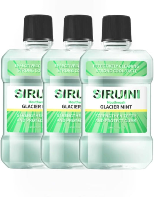 SKY-TOUCH 6-Pack Glacier Mint Mouthwash 100ml – Fresh Breath & Oral Care – Alcohol-Free, Sugar-Free, No Colorants – Gentle, Safe, & Refreshing