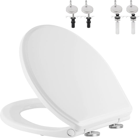 SKY-TOUCH U Shape Toilet Seat, Soft Close Toilet Seat, Removable Potty Training Toilet Seat, Easy to Clean Simple Installation Top and Bottom Fittings, 45x36.5cm