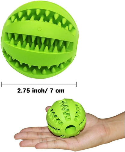 SKY-TOUCH Dog Toy Ball 7cm, Dog Tooth Cleaning Toy, Puppy Teething Chew Toy Balls, Ball Toys for Pet Tooth Cleaning Chewing Fetching Exercise Game IQ Training (Pack of 1)