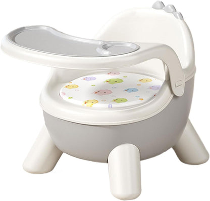 SKY-TOUCH Child Dining Feeding Chair, Child Booster Seat Eating Chair with Sound, Multi Functional Eating Playing, Portable Safe Supplies for Home Travel, Grey, 32x30x35cm - Suitable for 2 Age+