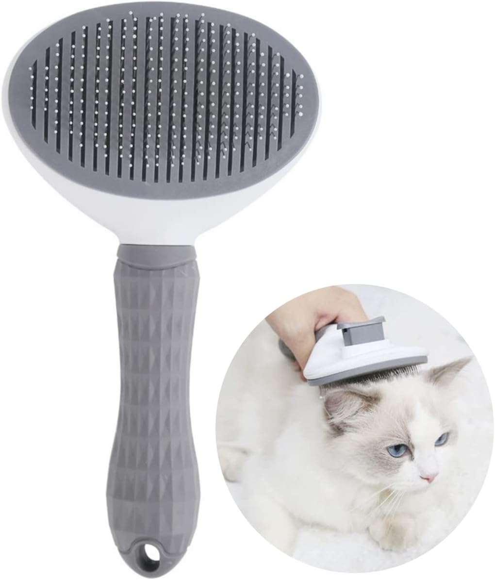 SKY-TOUCH Pet Cat Brush for Shedding and Grooming, Dog Hair Removal Brush, Pet Groomer Shedding Grooming Tools Combs Rakes, Cats Brush for Short or Long Haired Removes Loose Hair & Tangles