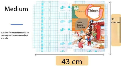 SKY-TOUCH Self-Adhesive Book Cover Film - A4/16K/25K Size(15 Pcs- 3 Different Sizes -5 Each) Eco-Friendly, Waterproof, Scratch-Resistant, DurableClean Easy