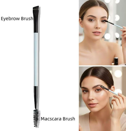 SKY-TOUCH 10 PCS Makeup Brush Set, Soft Double Sided Foundation Contour Blush Highlight Blending Eyebrow Brush Eyeshadow Eyeliner Concealer Brush Beauty Tools, Bright Cyan