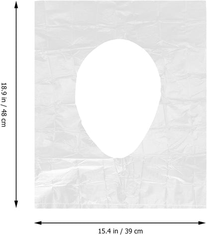 SKY-TOUCH 50PCS Disposable Toilet Seat Covers, Waterproof & Portable Travel Mat, Non-Slip PE Toilet Seat Protector for Public Restrooms, Hotels, Camping, and Travel