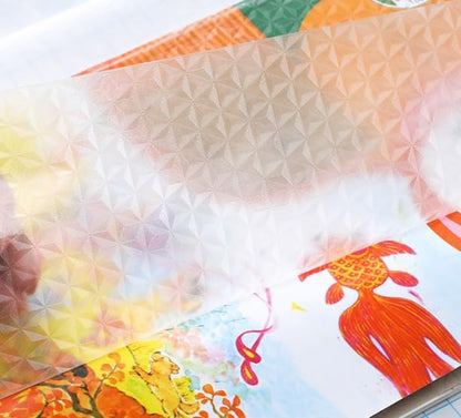 SKY-TOUCH Self-Adhesive Book Cover Film - A4/16K/25K Size(15 Pcs- 3 Different Sizes -5 Each) Eco-Friendly, Waterproof, Scratch-Resistant, DurableClean Easy